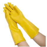 GUANTE LATEX AMARILLO FLOCADO 13" TALLA S PAR