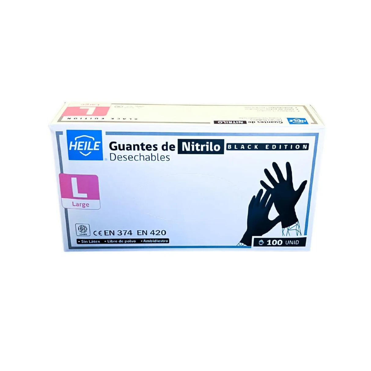 GUANTE NITRILO NEGRO TALLA L