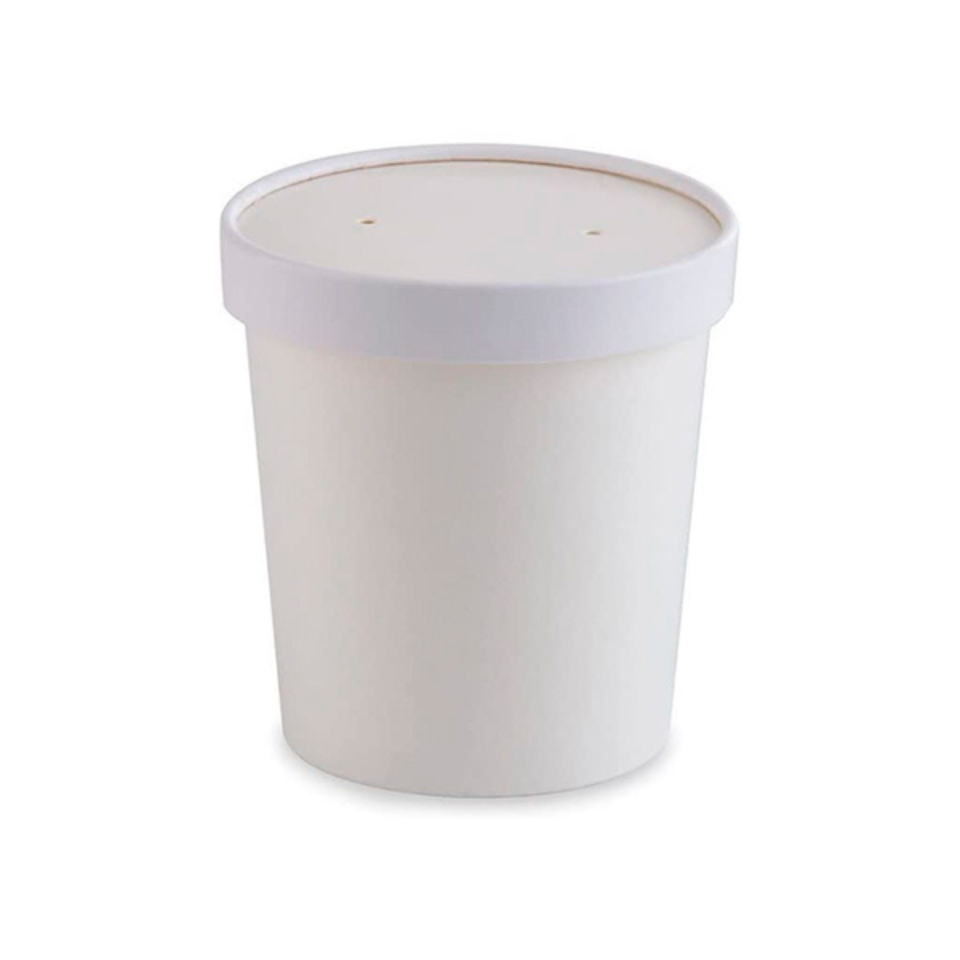 POTE 16 OZ BLANCO CON TAPA POLIPAPEL
