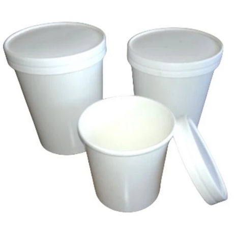 POTE 16 OZ BLANCO CON TAPA POLIPAPEL