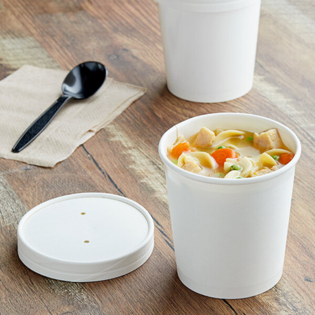 POTE 16 OZ BLANCO CON TAPA POLIPAPEL