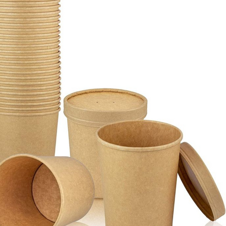 POTE POLIPAPEL KRAFT 16 OZ CON TAPA  1x250