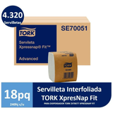 SE70051 70315260 SERVILLETA TORK XPRESSNAP® FIT 18X240