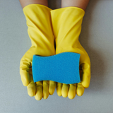 GUANTE LATEX AMARILLO FLOCADO 13" TALLA S PAR