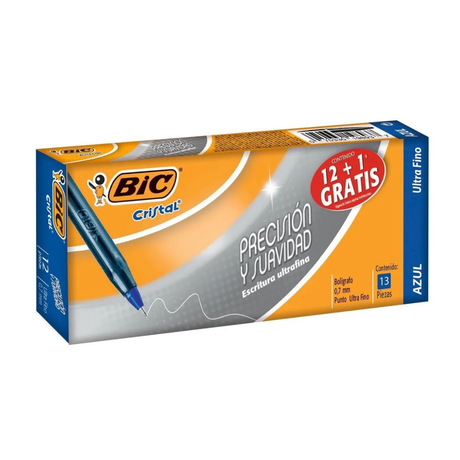 BOLIGRAFO FINO CRISTIAL DS 0,8MM AZUL - BIC