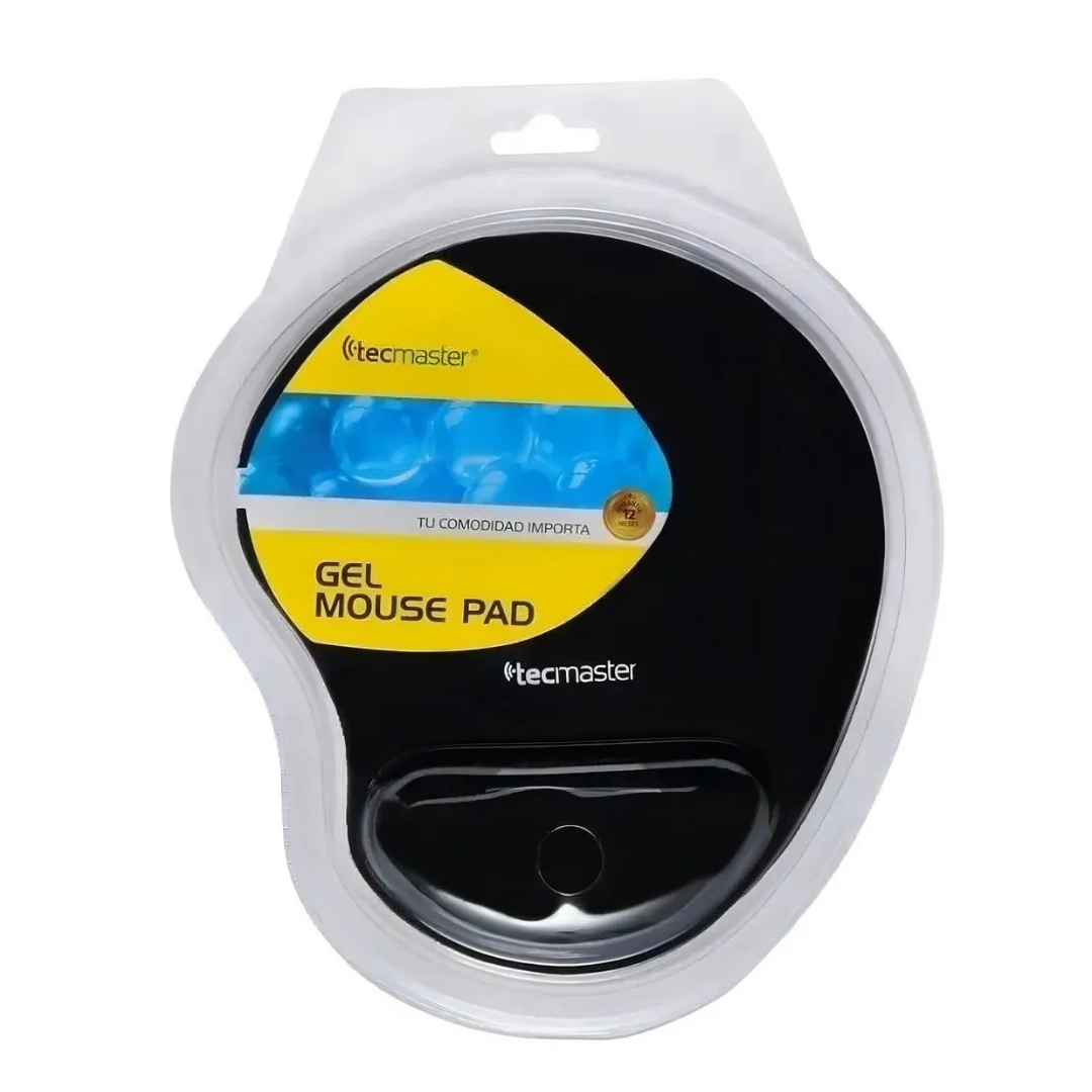 MOUSE PAD GEL ERGONOMICO TECMASTER NEGRO