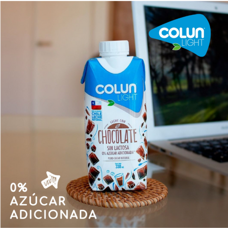 LECHE CHOCOLATE LIGHT SIN LACTOSA 330ML 1X18 | COLUN
