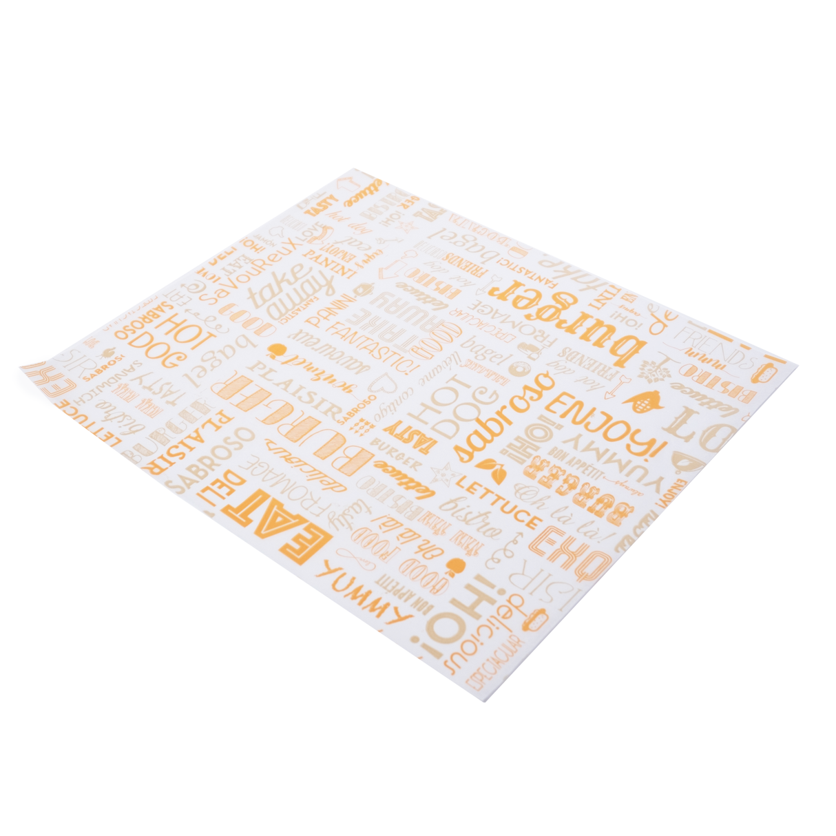 Papel antigrasa 28x34cm parole naranja