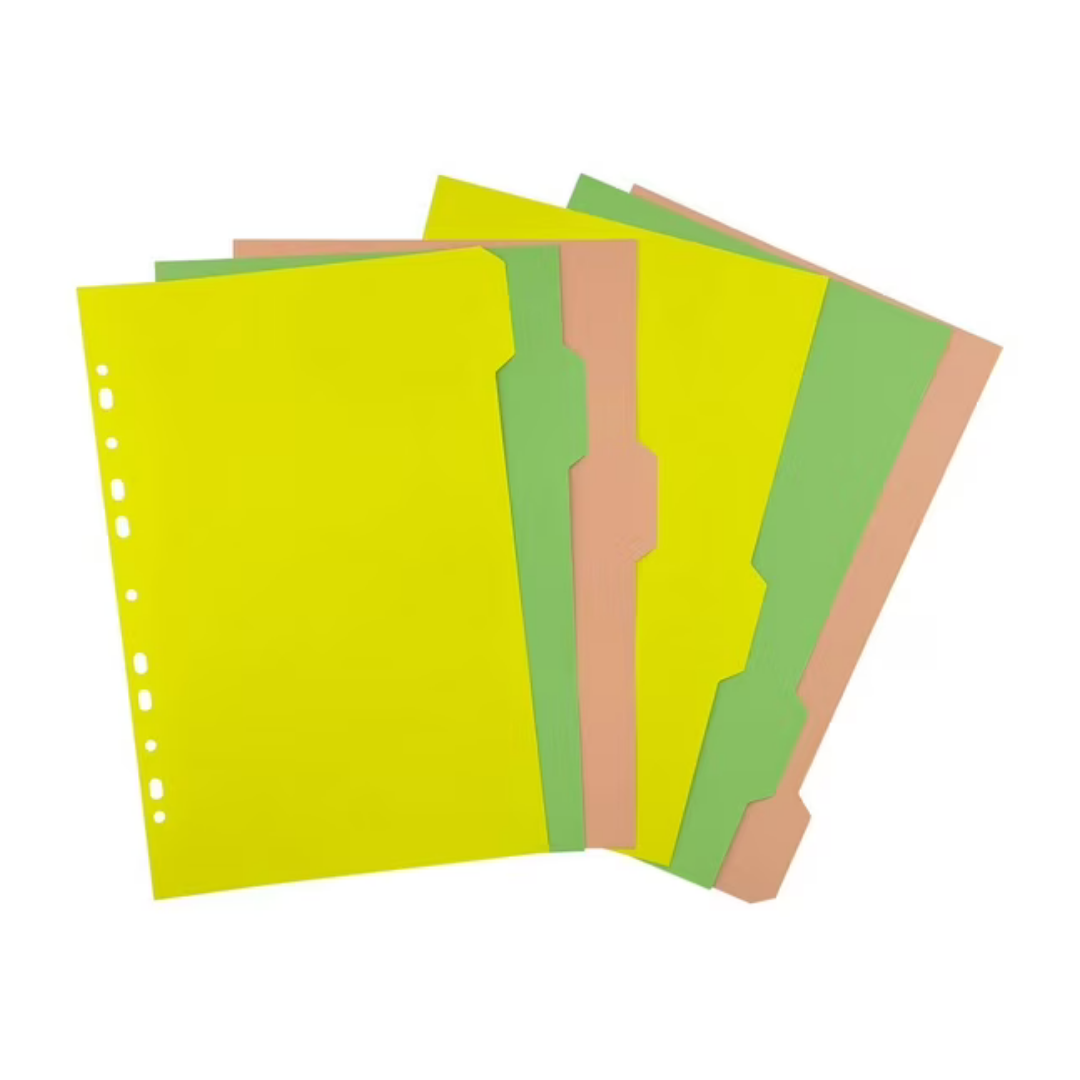 SEPARADOR DE CARTULINA CARTA 6 POSICIONES