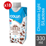 LECHE CHOCOLATE LIGHT SIN LACTOSA 330ML 1X18 | COLUN