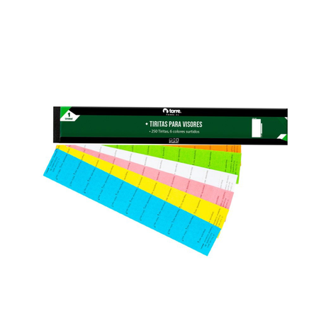 TIRITAS VISORES 250 UNID COLORES TORRE