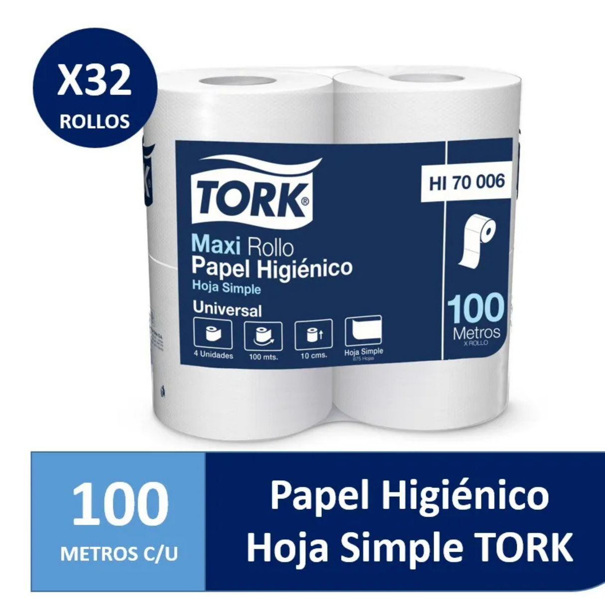 HI70006 TORK UNIVERSAL HIGIENICO ROLLO H/S 32X100 MT
