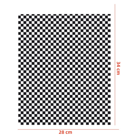 PAPEL ANTIGRASA  28X34 | AJEDREZ NEGRO