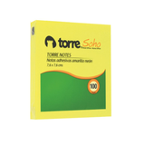 TORRE NOTES AMARILLO NEÓN 7,6 X 7,6 CM 100 HJS.