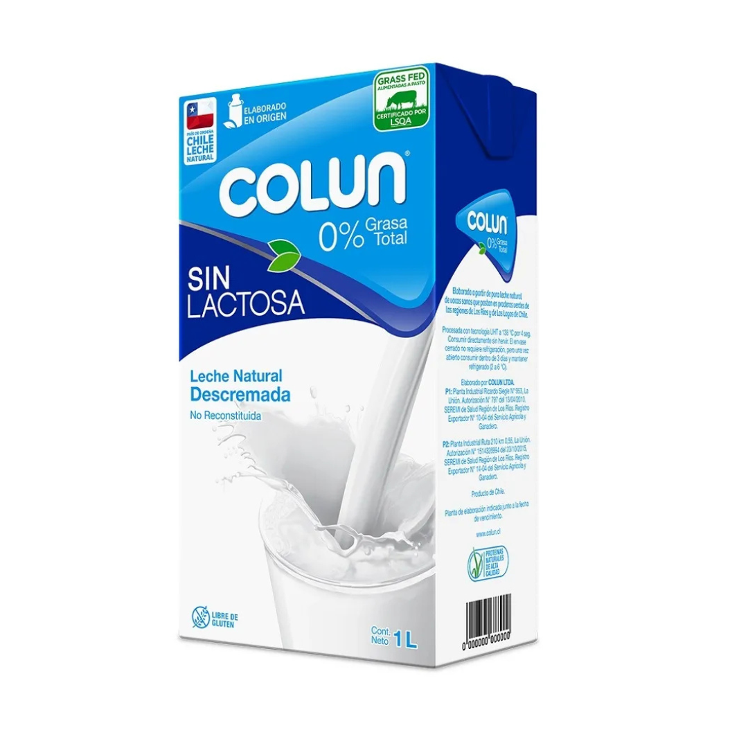 LECHE DESCREMADA S/ LACTOSA COLUN 1L