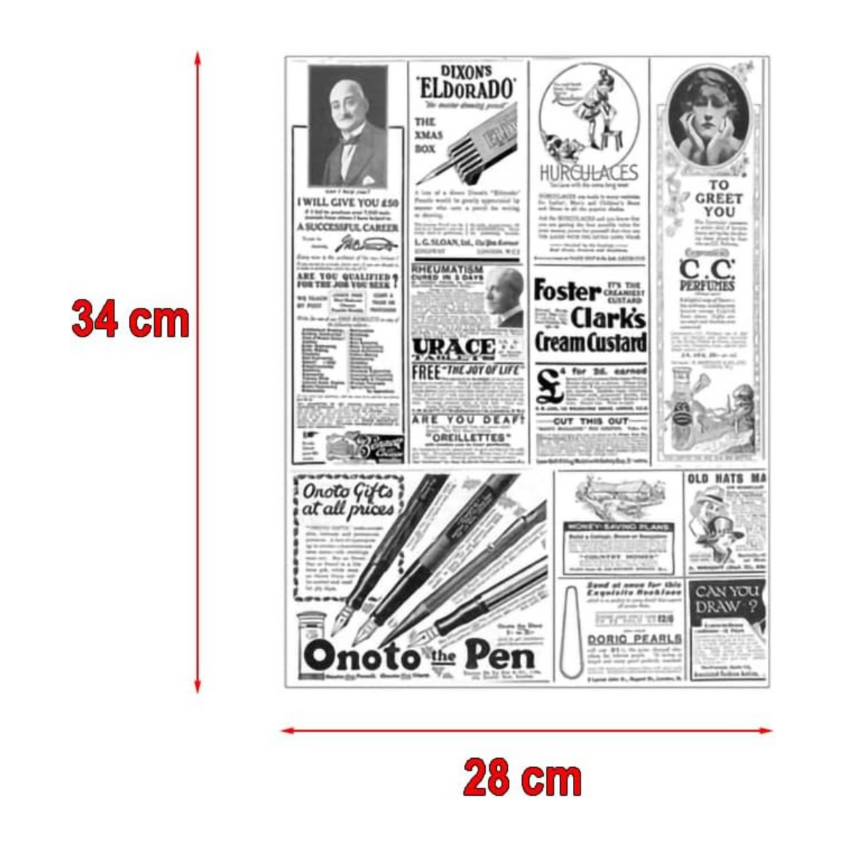 Papel antigrasa 28x34cm times