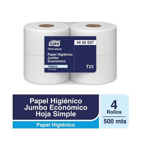 HI55037 TORK UNIVERSAL HIGIENICO JUMBO ECONOMICO H/S 4X500 MT