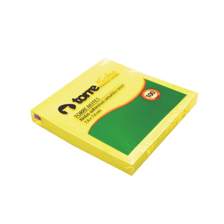 TORRE NOTES AMARILLO NEÓN 7,6 X 7,6 CM 100 HJS.