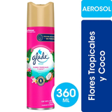 DESODORANTE AMBIENTAL GLADE 360 FLORES TROPICALES Y COCO