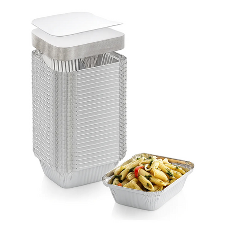 BANDEJA ALUMINIO 250 ML CON TAPA CARTON ALUMINIO (1X20) (C5)