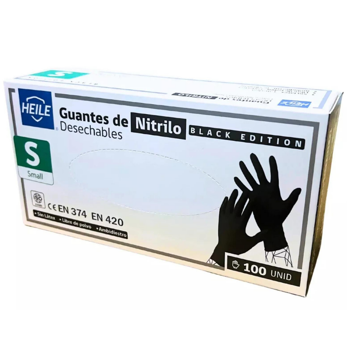 GUANTE NITRILO NEGRO TALLA S
