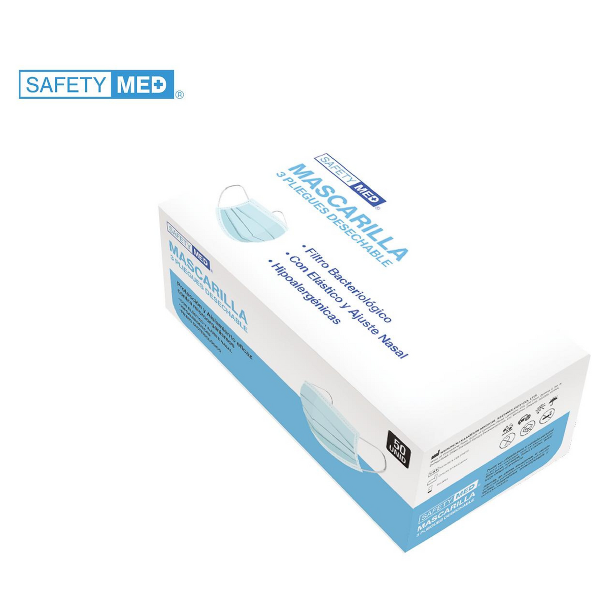 MASCARILLA 3 PLIEGUES  SAFETY MED