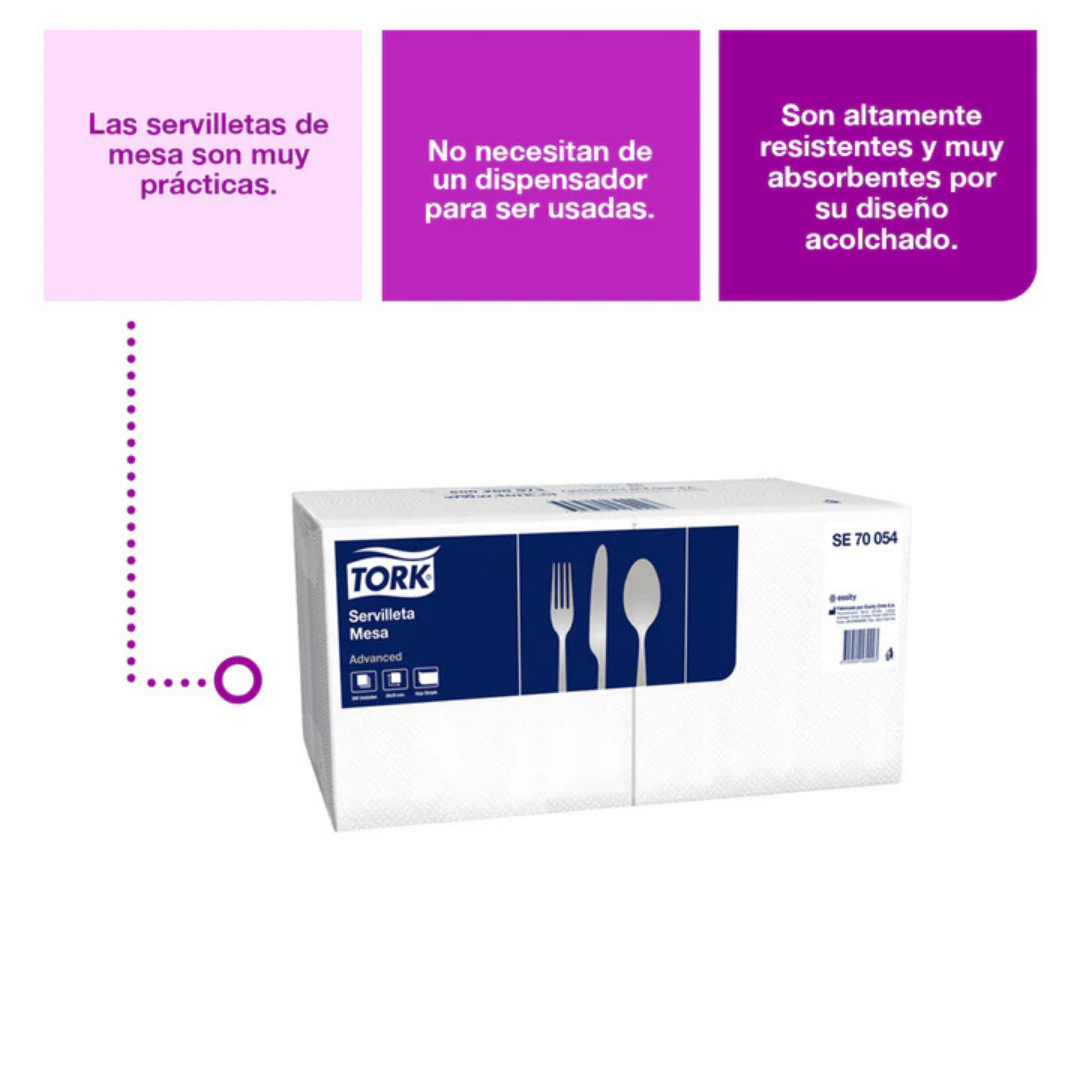 SE70054 TORK ADVANCED SERVILLETA MESA ACOLCHADA 12X200