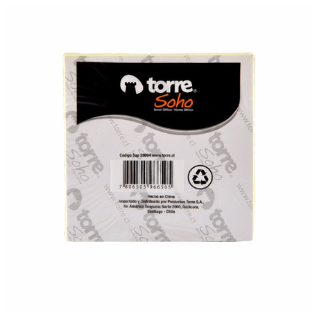 TORRE NOTES AMARILLO NEÓN 7,6 X 7,6 CM 100 HJS.