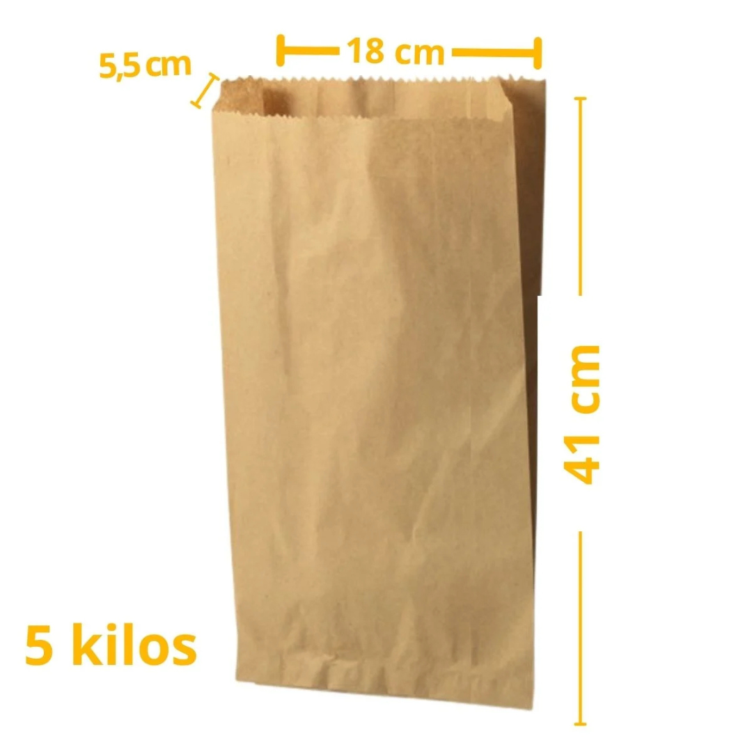SACO PAPEL KRAFT 5 KILO 1x500