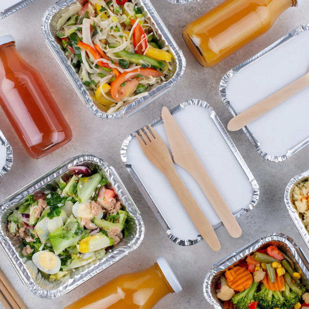 BANDEJA ALUMINIO 500 ML CON TAPA CARTON ALUMINIO (1X20) C10