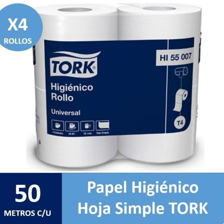 HI70019 TORK PREMIUM HIGIENICO ROLLO D/H 4 x 50 mtrs