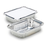 BANDEJA ALUMINIO 850 ML CON TAPA CARTON ALUMINIO (1X20) C20