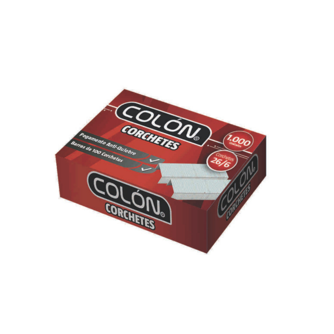 CAJA CORCHETE COLON 26/6 1.000 UNIDADES