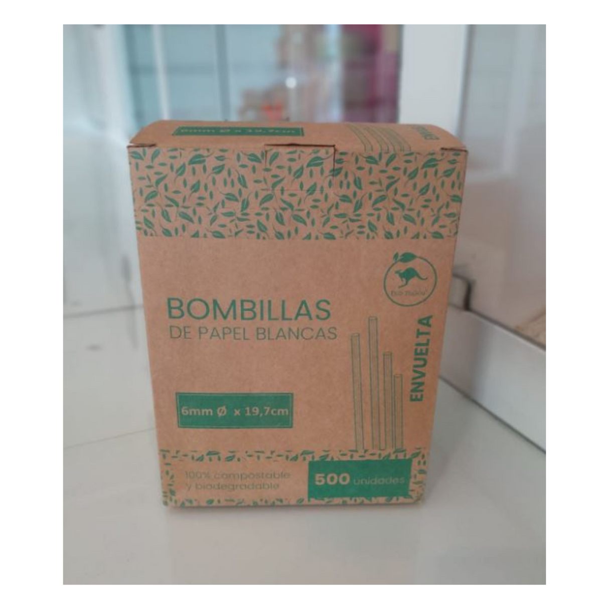 BOMBILLA DE PAPEL BLANCA 3 CAPAS 6MM X 19,7CM 1X500