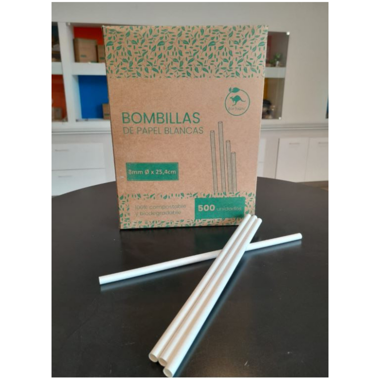 BOMBILLA DE PAPEL BLANCA 3 CAPAS 8MM X 25,4CM 1X500