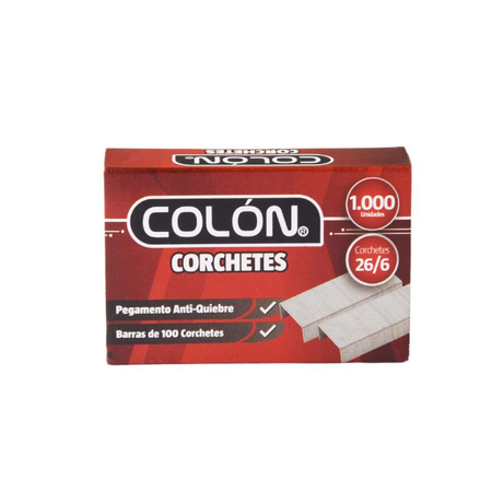 CAJA CORCHETE COLON 26/6 1.000 UNIDADES