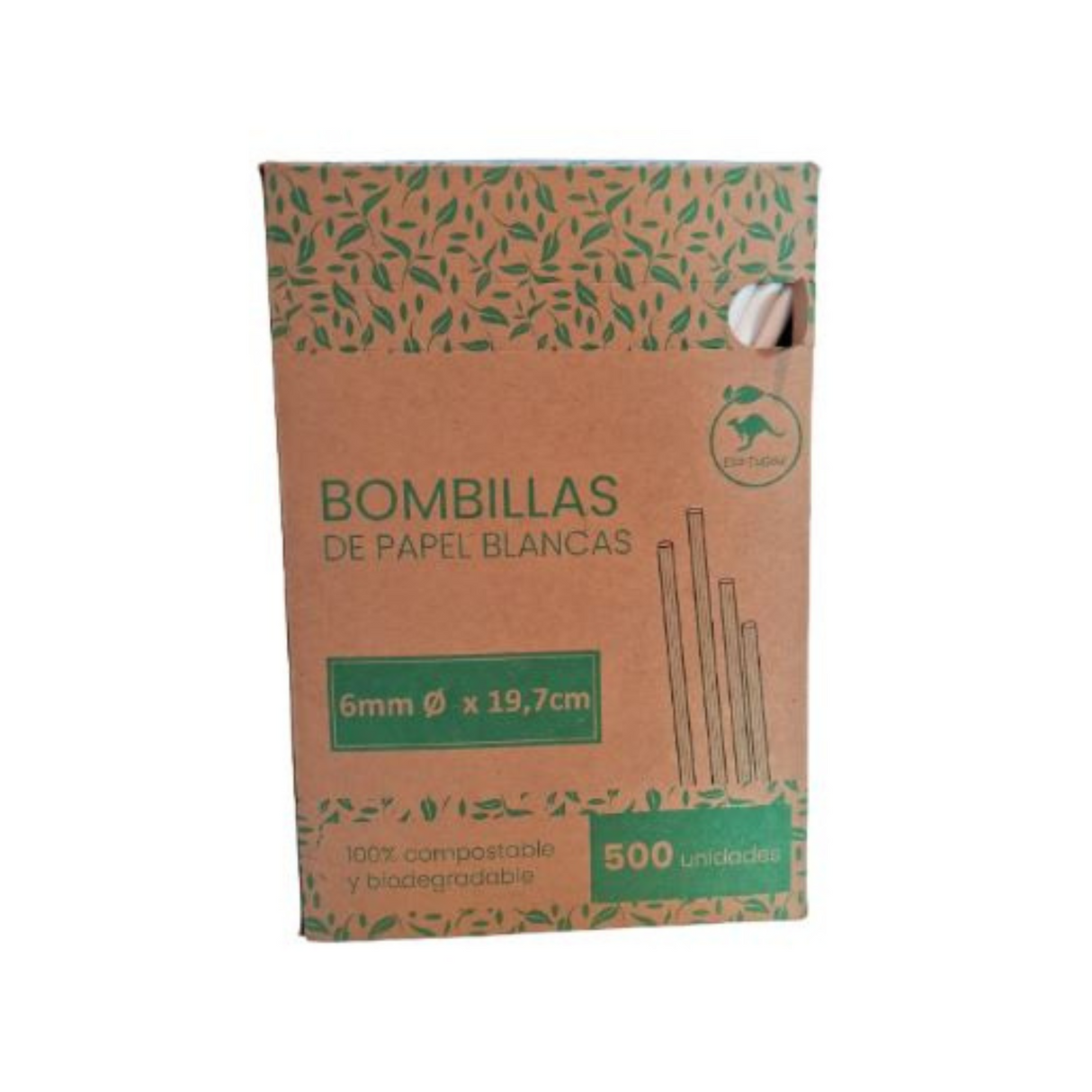 BOMBILLA DE PAPEL BLANCA 3 CAPAS 6MM X 19,7CM 1X500