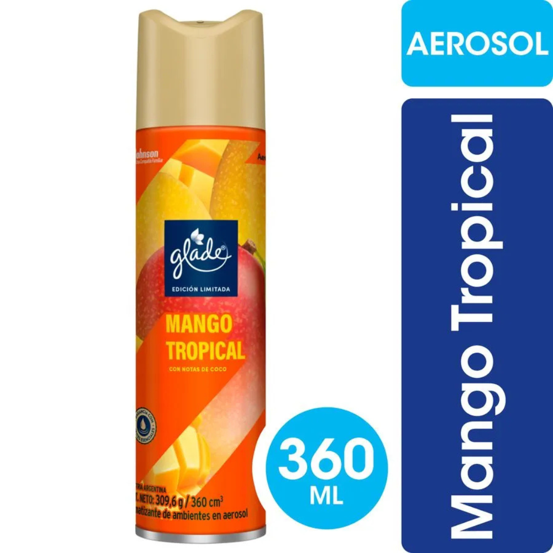 DESODORANTE AMBIENTAL GLADE 360 MANGO TROPICAL
