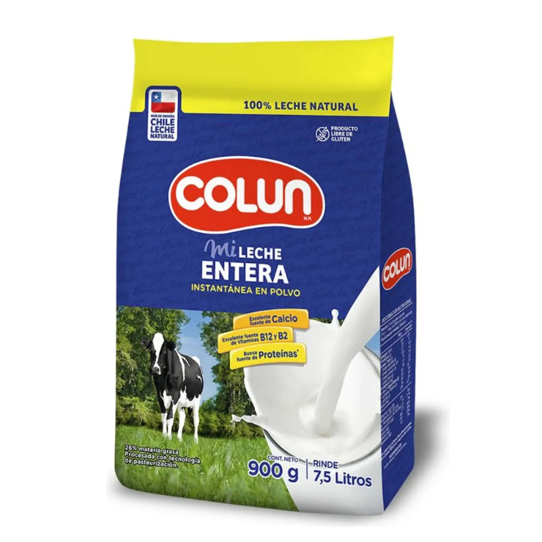 LECHE POLVO ENTERA 900 GRAMOS COLUN