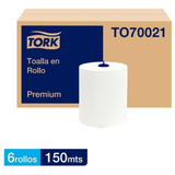 TO70021 TORK PREMIUM TOALLA JUMBO D/H 6X150 MT