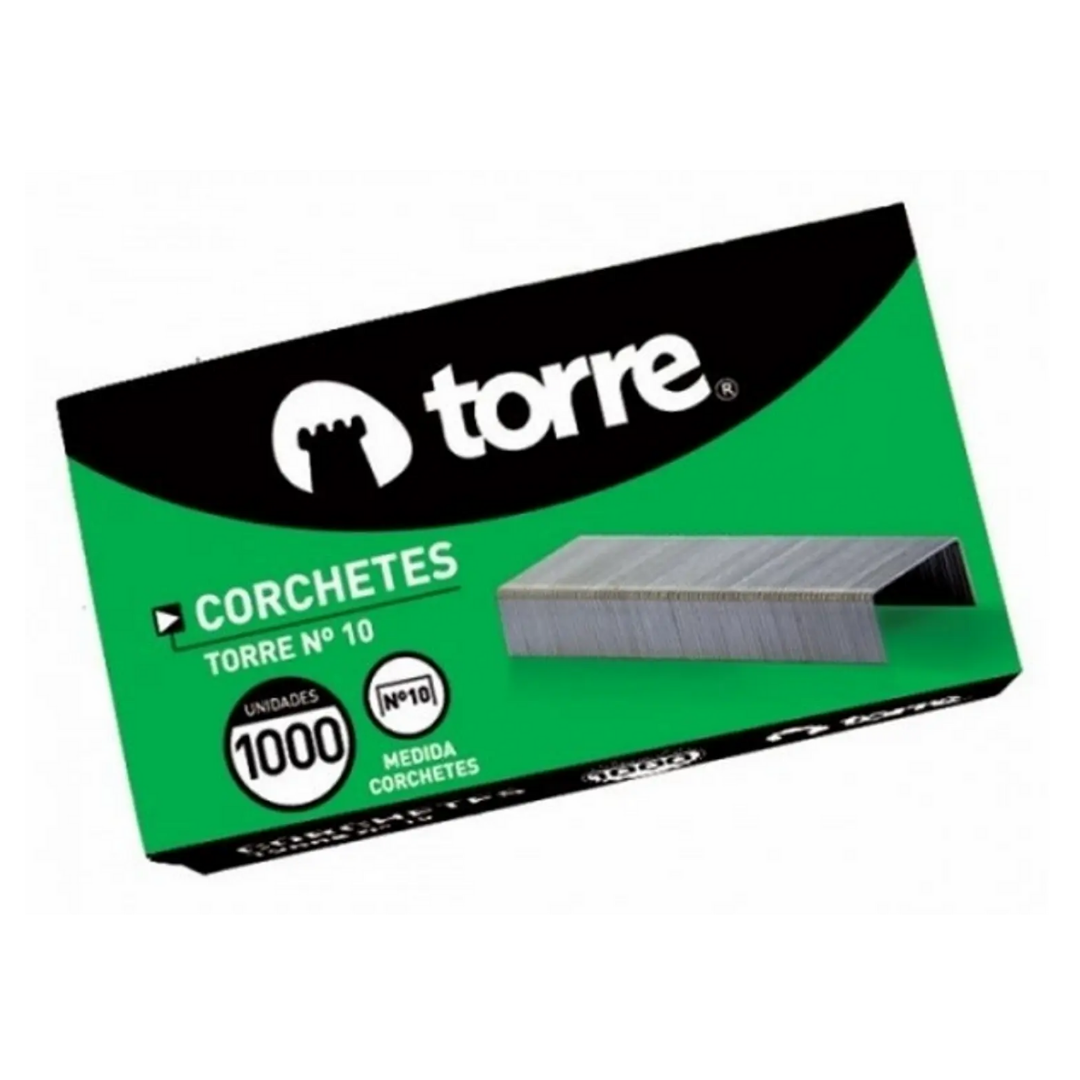 CAJA CORCHETE TORRE No.10 1.000 UNIDADES-  