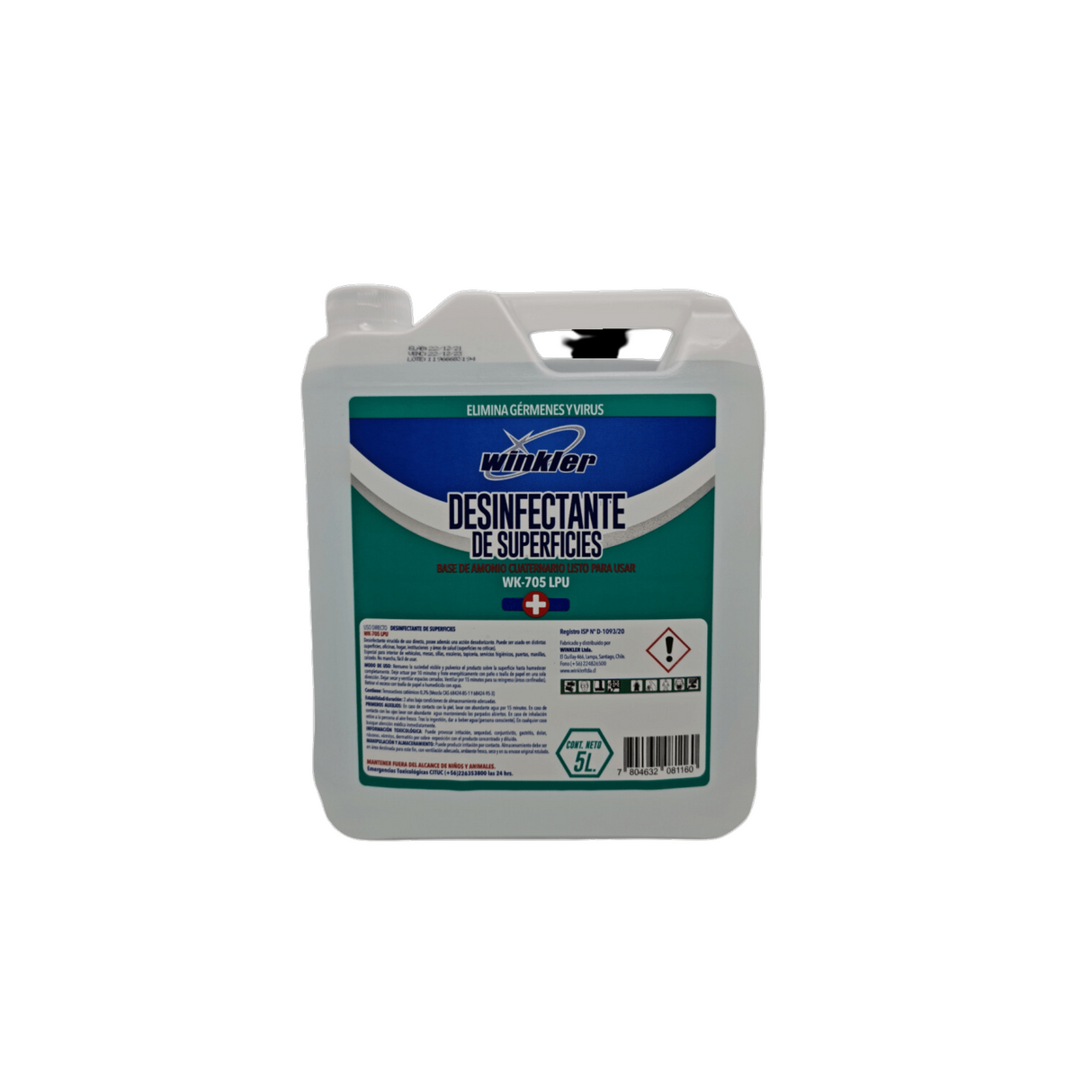 Desinfectante de superficie con Amonio Cuaternario  WK-705 5 LT