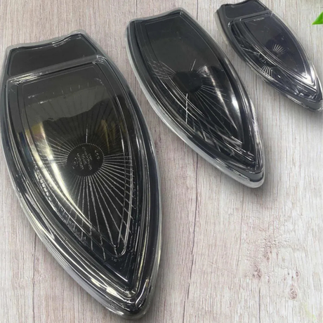 BARCO BASE NEGRA TAPA TRANSPARENTE SUSHI