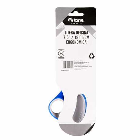 BL. TIJERA OFICINA 7,5" ERGONOMICA TORRE