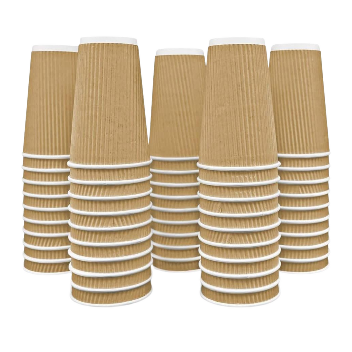 Vaso Ripple 8oz Kraft c/PE interior 1x25