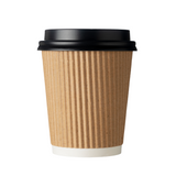 Vaso Ripple 8oz Kraft c/PE interior 1x25