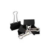 CAJA DOBLE CLIP NEGRO 19 MM - 12 UNID.