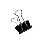 CAJA DOBLE CLIP NEGRO 19 MM - 12 UNID.