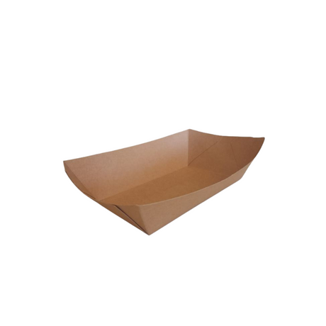 Bandeja #2 tipo Canoa Kraft PE 6oz