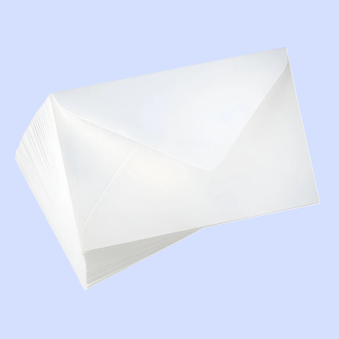 SOBRE CARTA BLANCO 12.4X15.4 B-24 80 GR